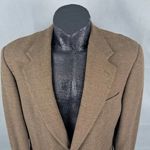 Vintage Crosley's Oliver Tweed Sportcoat 44R Herren Braun Wolle Fischgrät Blazer - Bild 1 von 11