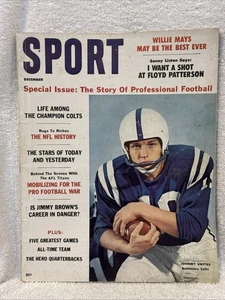 VINTAGE Dec 1960 SPORT Magazine, Johnny Unitas Cover, Baltimore Colts, NICE!! - Picture 1 of 6
