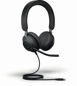 Jabra Evolve2 40 SE Headset Wired Head-band Calls/Music USB Type-C Black - Afbeelding 1 van 10