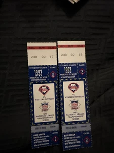 1993 Philadelphia Phillies National League Championship Game 2 Ticket Stub - Bild 1 von 2
