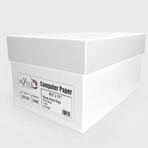Endlos Computer Papier 9 1/2 x 11 leer weiß sauberer Rand 1 Teil 20 Pfund 92... - Bild 1 von 3