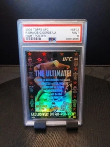2009 Topps Round 2 Fight Poster UFC 1 Royce Gracie Ken Shamrock PSA 9 #UFC1 - Picture 1 of 2
