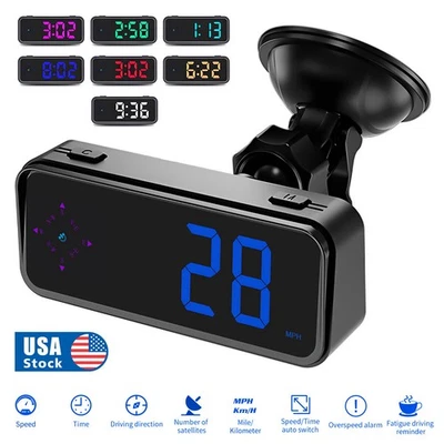 2025 Mini LED Digital Speedometer GPS Car HUD Head Up Display MPH/KMH Universal* - Image 1 of 4