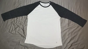 Camiseta raglán de béisbol manga 3/4 blanca negra para hombre Departwest (hebilla) XL - Imagen 1 de 16