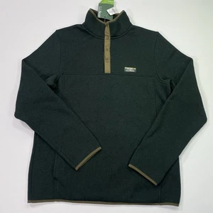 Maglione LL Bean pile uomo medio alto nuovo con etichetta verde leggermente aderente - Foto 1 di 11