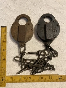Two Old Padlocks No Keys Wilson Bohannan & Co Eagle Lock Co. - Picture 1 of 13