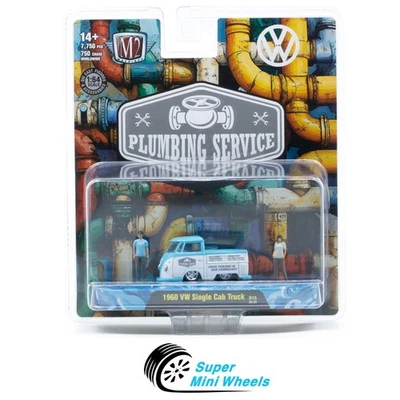 M2 Machines 1:64 1960 VW Single Cab Truck “Plumbing Service” - Image 1 of 2