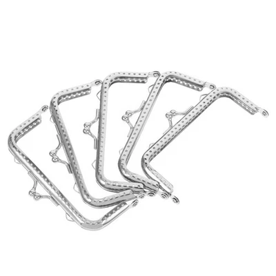 5pcs 10.5cm Square Surface Iron Purse Frame Decorative Beads Lock - Bild 1 von 4