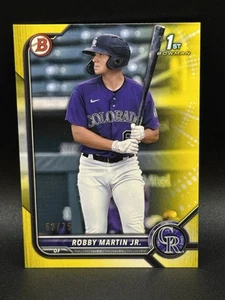 2022 Bowman - Prospects Robby Martin Jr. #BP-43 Yellow Border /75 (RC) - Rockies - Bild 1 von 6