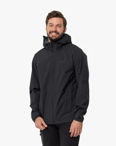 Jack Wolfskin Herren Elsberg Jacke 2,5L Jkt M Schwarz Größe L UVP 150£ - Bild 1 von 14