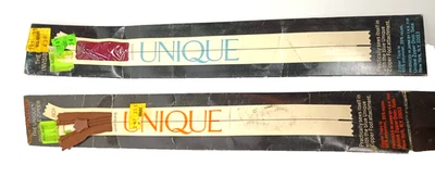 Vintage Lot Of Two Unique Polyester Zippers - 12-14" Chocolate And 7-9" Burgundy - Image 1 of 4
