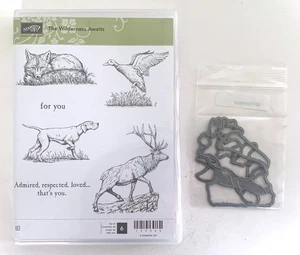 Stampin' Up! 6 Stück THE WILDERNESS WAITS Stempelset & passendes 4-teiliges Stanzenset - Bild 1 von 4