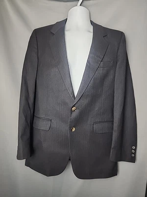 Givenchy Gentleman 2-Button Black Pinstripe Wool Blazer Sport Coat Jacket SZ 40R - Image 1 of 4