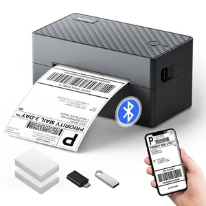Label Printer, 4x6 Shipping Label Thermal Printer for Packages, Bluetooth Con... - Picture 1 of 6