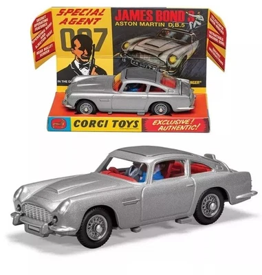 Corgi 261 James Bond Aston Martin DB5-Silver 1:43 Scale "Goldfinger" - RT26101S - Image 1 of 4