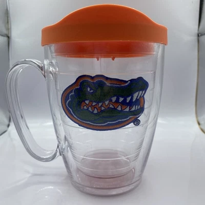 Taza Vaso Fighting Gator Tervis 17oz Transparente, Tapa Naranja Foto 1 de 4