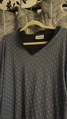 Calida Hombre Azul Cuello en V Manga Larga Ropa de Dormir  Foto 1 de 3