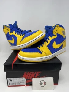 Nike Air Jordan 1 Retro High OG Laney 2013 Größe 8 Original Gebraucht Aj1 Gelb Blau - Bild 1 von 11