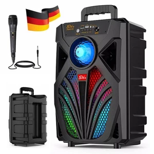 Altoparlante Bluetooth Portatile 2000W Stereo Subwoofer Music Box Radio&Microfono - Foto 1 di 14