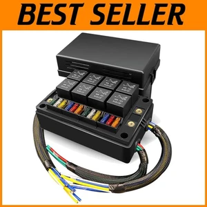 Waterproof Fuse Relay Box with 8 Relays & 12 Fuses - Picture 1 of 8