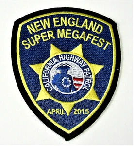 New England Super MegaFest California Highway Patrol CHP 2015 Patch New - Picture 1 of 2