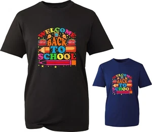 Welcome Back To School Funny T-Shirt Back To School Summer Vacations Gift Top - Picture 1 of 4