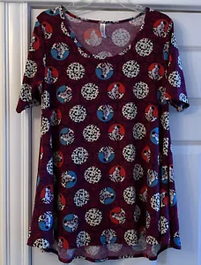 LuLaRoe Disney Villains Top M Cruella De Vil 101 Dalmatiner Shirt Hunde S /Arm - Bild 1 von 4