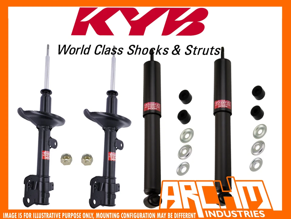 MITSUBISHI MAGNA S/WAGON 05/1992-02/1997 FRONT & REAR KYB SHOCK ABSORBERS - image 1 of 1