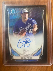 A59,757 - 2014 Bowman Chrome Auto Black Wave Refractors #BCAPCR Cody Reed/50