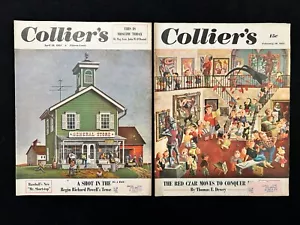 Lot 2 issues COLLIER’S 1951 VONNEGUT Feb. 10 / Apr. 28 Martin & Lewis more! - Picture 1 of 7