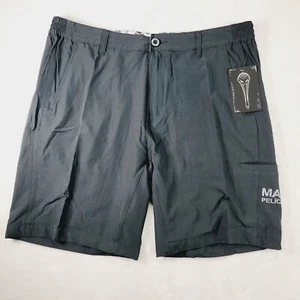 Mad Pelican Mens XXL Welcome Aboard Donnie's Walking Shorts Black NWT - Picture 1 of 11