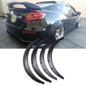 4X For Honda Civic Si Flex Fender Flares Extra Wide PU Body Kits Wheel Arches US