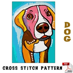 Dog Cross Stitch Pattern (Digital Download PDF) #22 - Bild 1 von 3