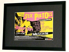 SEX PISTOLS Framed A4 1996 `filthy lucre TOUR` original band promo ART poster  