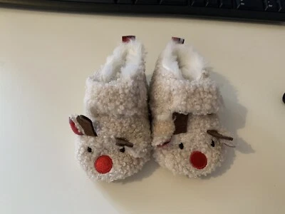 George Edad 3-6 Meses Navidad Reno Cochecito Zapatos/Durmientes Foto 1 de 2