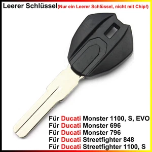 Leerer Schlüssel für Ducati Monster 1100/S/EVO 696 796 Streetfighter 848 1100/S - Bild 1 von 4
