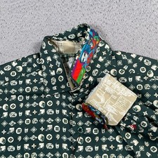 Robert Graham Shirt Men's Small Flip Cuff Classic Fit City Of Masks Forest NWT