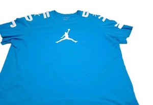 Air Jordan T Shirt Stretch 23 Graphic Mens Sz 2XL Logo Jumpman NC Blue - Picture 1 of 6