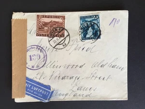 T AUSTRIA 1948 70g + 1s ON COVER CENSOR 130 TO OLDHAM GB - Picture 1 of 2