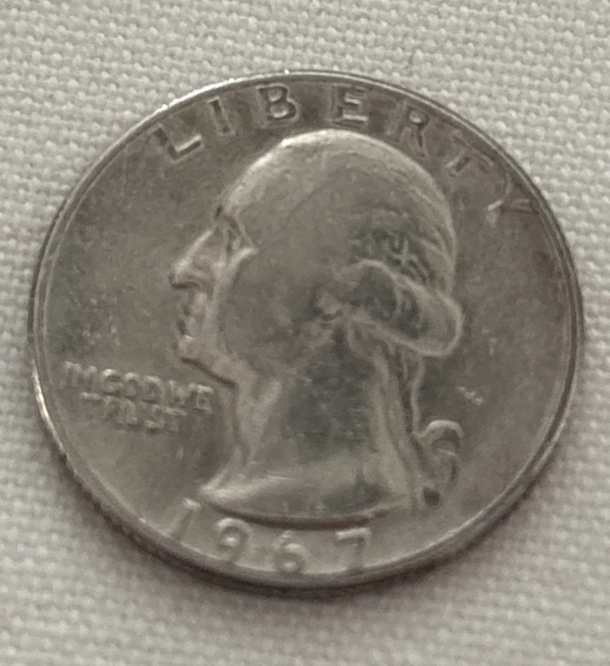 1967 Liberty Washington Quarter Dollar US Collectors Coin No Mint Mark VERY RARE - Image 1 of 4