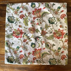 P. Kaufmann Brissac Jewel Linen Red Green Teal Floral Fabric Pillow Case Retro - Picture 1 of 24