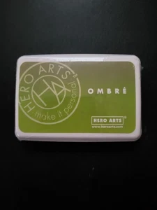HERO ARTS Ombre Dye Ink Stamp Pad Lime to Forever Green - Picture 1 of 1