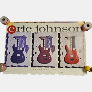 Póster promocional Eric Johnson Ah vía Musicom 36x24 vintage 1990 Capitol Records - Imagen 1 de 7