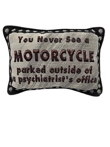 Gobelin Dekokissen Never See Motorrad Geparkt Draußen Psychiater Büro. - Bild 1 von 6