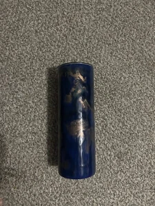 Isolierung Edelstahl dünner Becher Reisebecher 18 Unzen Blau & Gold Epoxid Geschenk - Bild 1 von 7