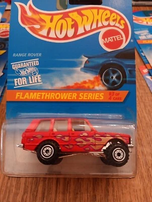 Hot Wheels Flamethrower Series 1996 Mattel Red Range Rover Truck #386 - Image 1 of 4
