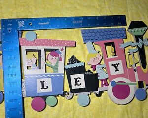 3 Vintage 1960's Nursery Train Wall Decor Hanging Dolly Toy Co. Set of 4