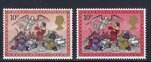 1979 XMAS 10p BACKGROUND RED DRY PRINT ERROR - Picture 1 of 1