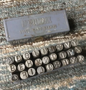 'MODELMARK' STEEL HAND STAMPS ( 1/4. 6mm (FULL SET) A-Z - Picture 1 of 3