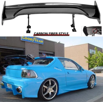 Carbon 47" Rear Trunk Spoiler Adjustable GT Racing Wing For Honda Civic Del Sol - Image 1 of 4